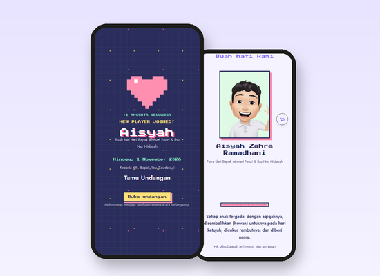 Tampilan tema Aqiqah Game